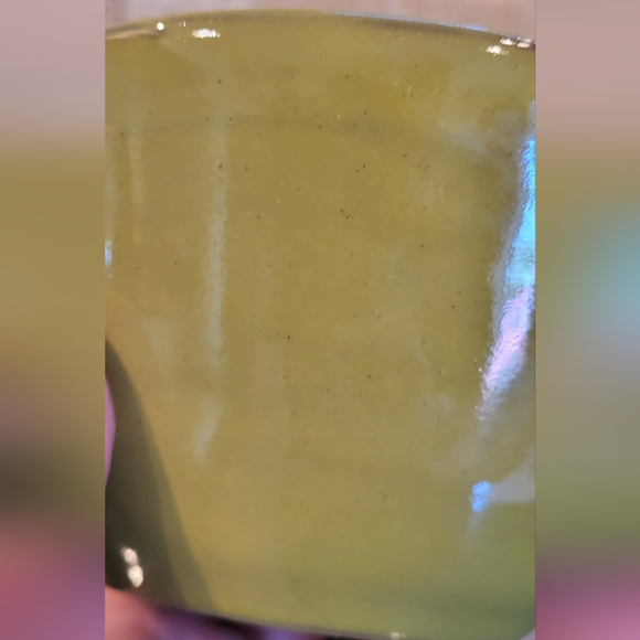 Hand Tossed High Sided Olive Green Seagrove, NC Bowl - Picture 9 of 16